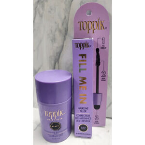 Toppik Volumizing Shake On MicroFiber & Paint On Filler, Black, Lot of 2, New